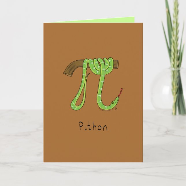 Pithon Python Cobra - Cartão de Saudação Matemátic (Frente)