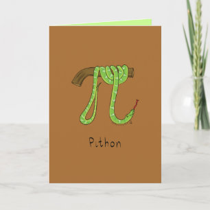 Pithon Python Cobra - Cartão de Saudação Matemátic