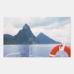 Pitons da etiqueta do mar