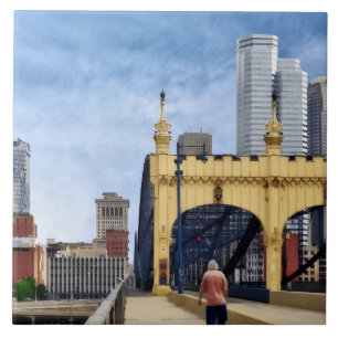 Pittsburgh - cruzando a ponte da rua de Smithfield