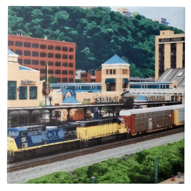 Pittsburgh PA - Trem Passando pelo Station Square (Frente)