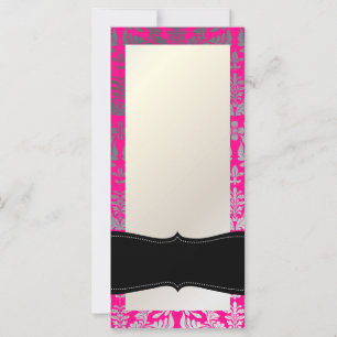 PixDezines Borroco Damask/Silver/DIY rosa quente
