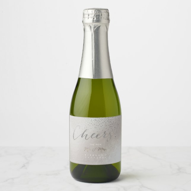 PixDezines Cheers Faux Silver Label+ Confetti (Frente)