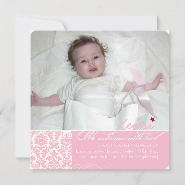 PixDezines cor suja, anúncio de nascimento (Frente)