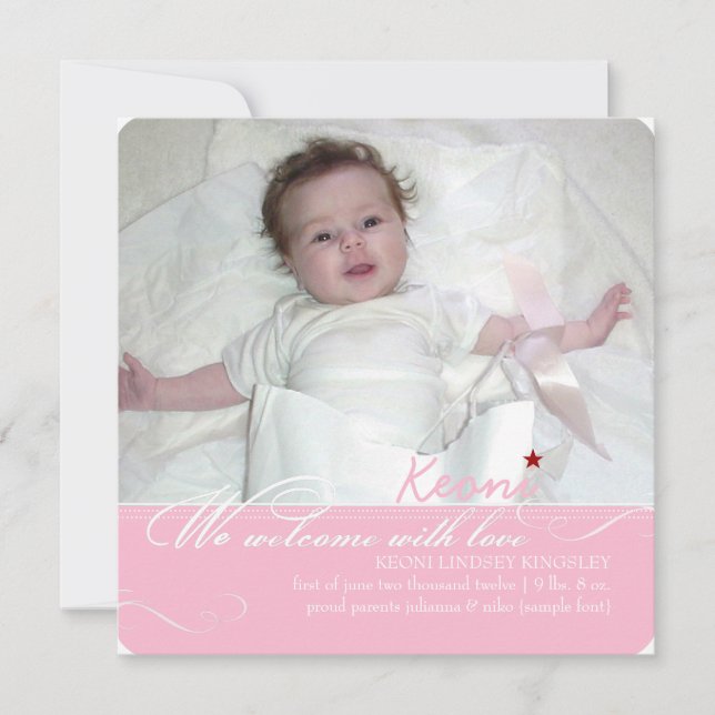 PixDezines cor suja, anúncio de nascimento (Frente)