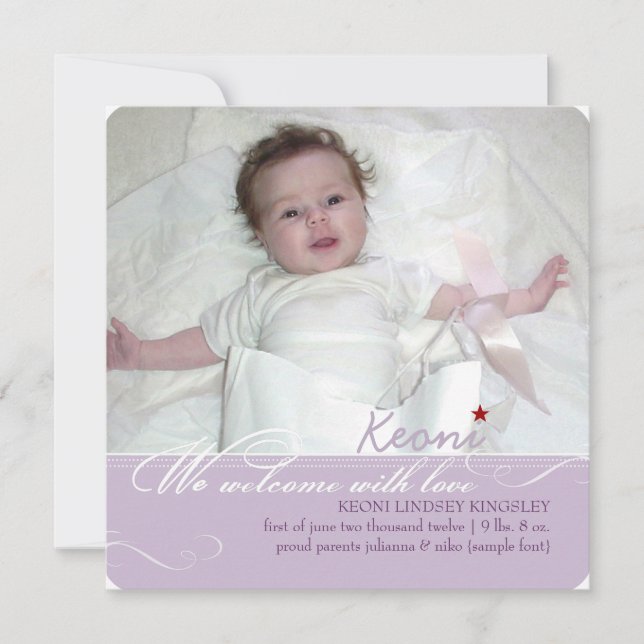 PixDezines diy cores, fotos de anúncio de nascimen (Frente)