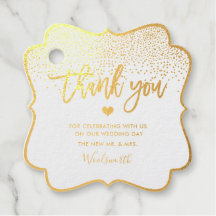 PixDezines Gold Foil Confetti Moderno Script