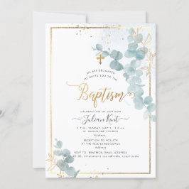 PixDezines H2 Eucalyptus Baptism Convite