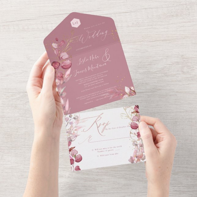 PixDezines H2 Rosa Eucalyptus com poeira russa Dou (Aba destacável)