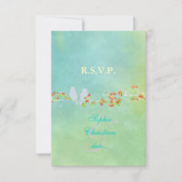 PixDezines Love bird on watercolor, RSVP