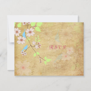 PixDezines Love Birds RSVPs exigem convites 5x7