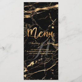 PixDezines Menu Preto Mármore/Brilho/Faux Dourado