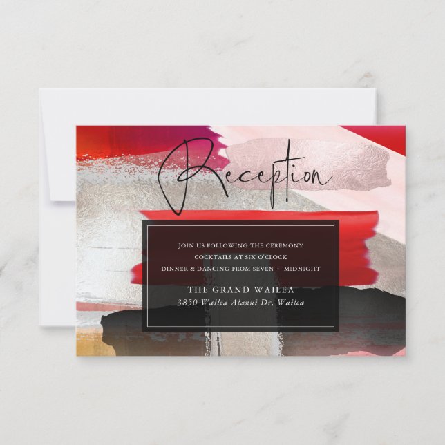 PixDezines Moderna Cor da Água Vermelha Preta (Frente)