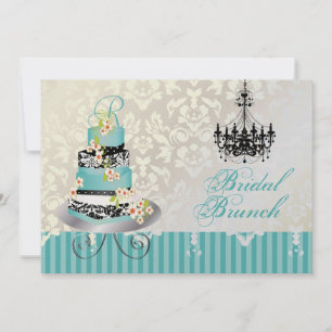 PixDezines monograma bolo de casamento azul-turque