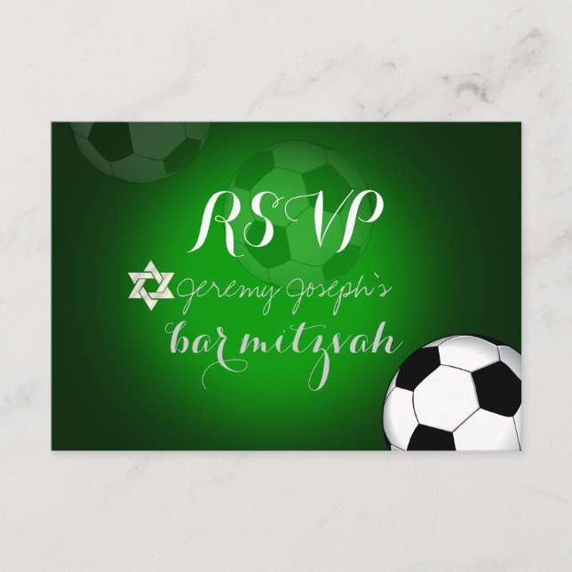 PixDezines rsvp Bar de futebol Mitzvah/cor DIY (Frente)