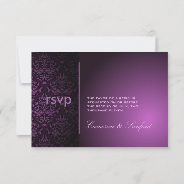 PixDezines RSVP Bijoux Damask/plum (Frente)