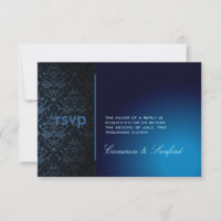 PixDezines RSVP Bijoux Damask/safira