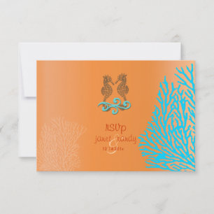 PixDezines Rsvp Blue Coral+Seacavalo, festa na pra