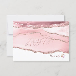 PixDezines RSVP Burgundy Agate Bat Mitzvah ✡