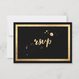 PixDezines RSVP Clássico Faux Dourado/DIY Cor