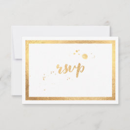 PixDezines RSVP Clássico Faux Dourado/DIY Cor