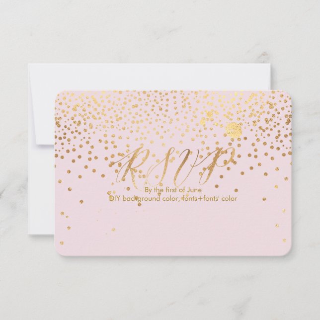 PixDezines RSVP Dazzled/Faux Dourado/Rosa Quartz (Frente)