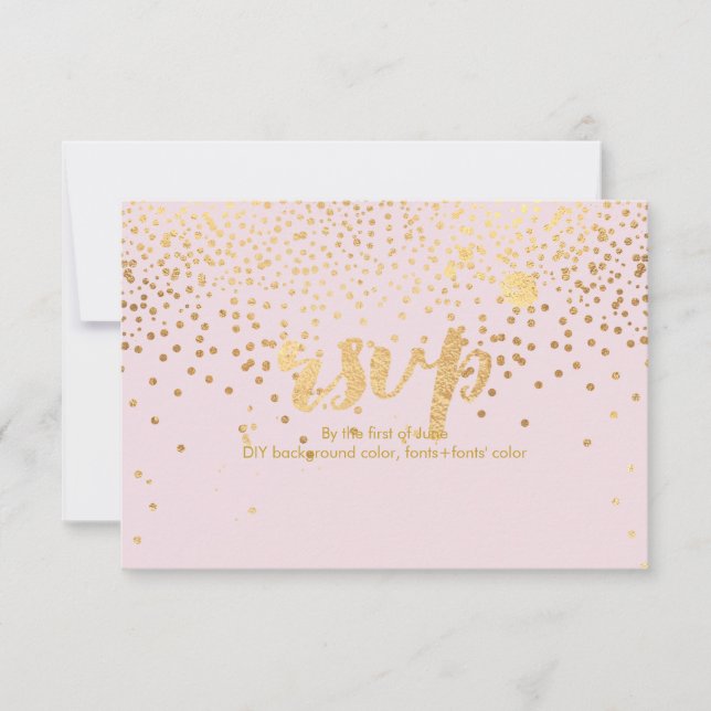PixDezines RSVP Dazzled/Faux Dourado/Rosa Quartz (Frente)