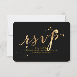 PixDezines RSVP Deslumbrado/Falso Dourado/ Fundo d