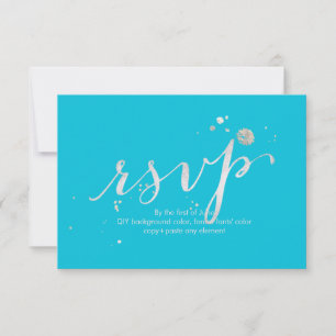 PixDezines RSVP Deslumbrante/Faux Ouro Branco