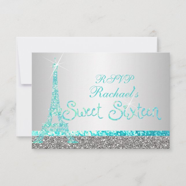 PixDezines rsvp faux glitter eiffel/doce dezesseis (Frente)