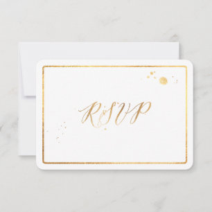 PixDezines RSVP Faux Gold Foil/DIY Color