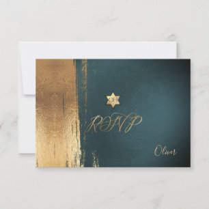 PixDezines RSVP Floresta Escura Verde Mitzvah ✡