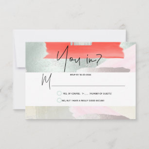 PixDezines RSVP Living Coral Seafoam Mist