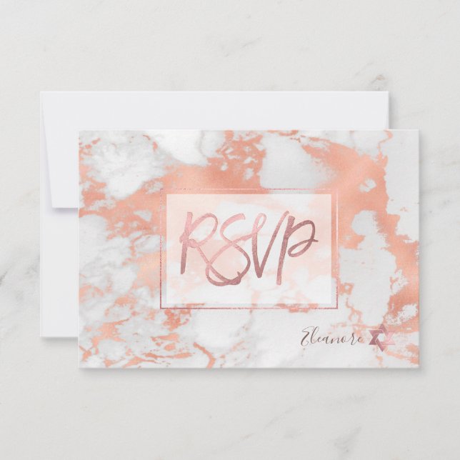 PixDezines RSVP Marble Rosa Bat Mitzvah ✡ (Frente)