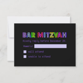 PixDezines RSVP Neon Sign Bar Mitzvah