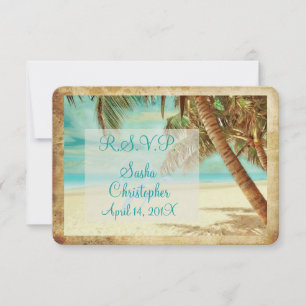 PixDezines rsvp praia vintage, paraíso tropical