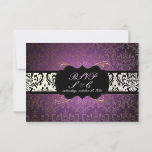 PixDezines rsvp Rossi Damask, Champanhe+Plum