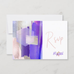 PixDezines RSVP Roxo Aquarela Bat Mitzvah ✡