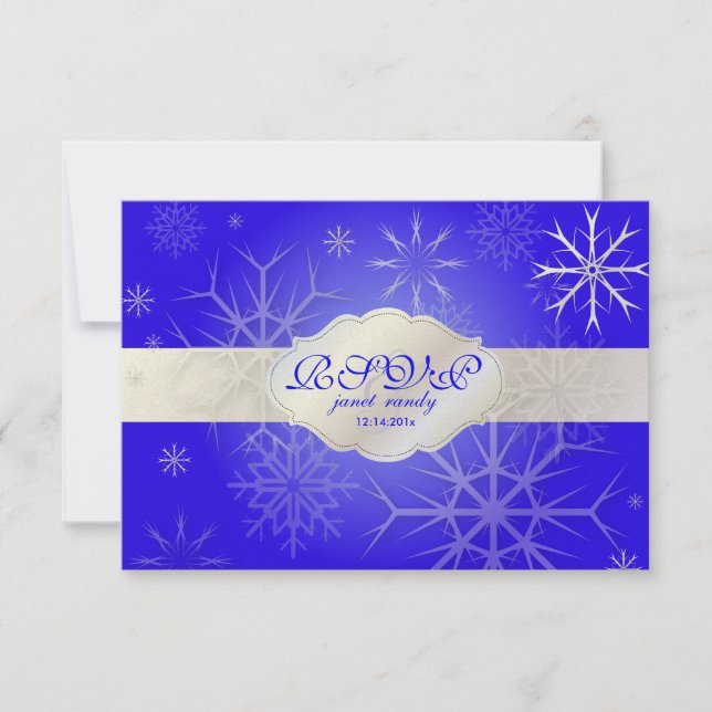 PixDezines rsvp Snowflakes, cor de fundo DIY! (Frente)