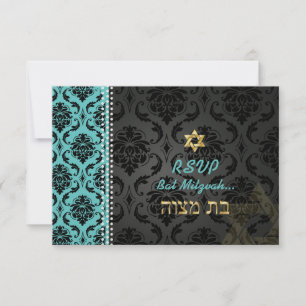 PixDezines rsvp Vendome Damask/DIY color/Mitzvah