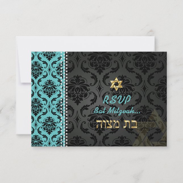PixDezines rsvp Vendome Damask/DIY color/Mitzvah (Frente)