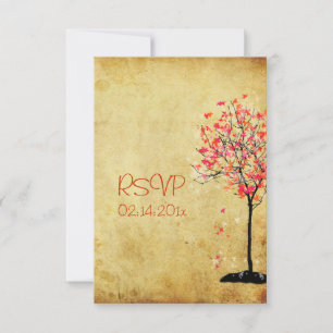 PixDezines rsvp vintage maple tree/orange+rosa
