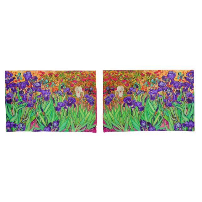 PixDezines Van Gogh Irises/Purple/Rua. Remessa (Frente - conjunto)