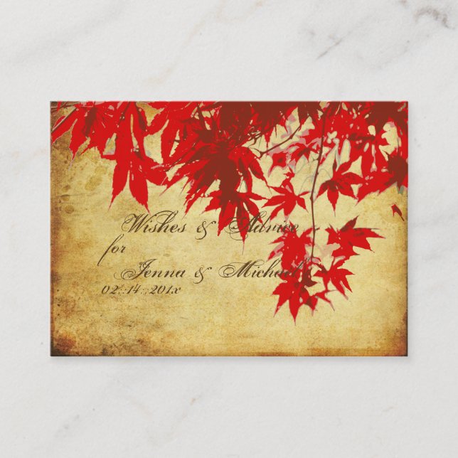 PixDezines Vintage Red Maple, placas de conselho (Frente)