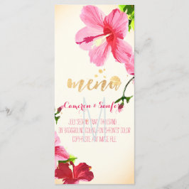 PixDezines Watercolor Menu Hibiscus/Rosa