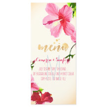PixDezines Watercolor Menu Hibiscus/Rosa