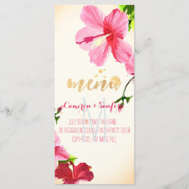 PixDezines Watercolor Menu Hibiscus/Rosa