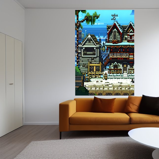 Pixel art, cidade americana | AI Art Poster (Criador carregado)