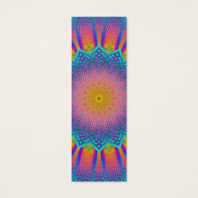 Pixel Azul Fractal de abstrato Sunflower (Verso)