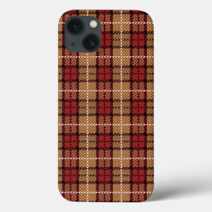 Pixel Plaid in Red and Gold
